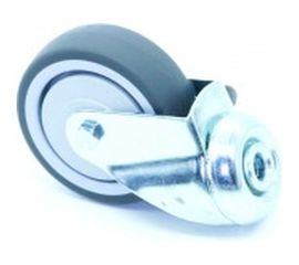 Поворотное колесо Brante 75 мм под штырь серая резина NF-0118 10493 