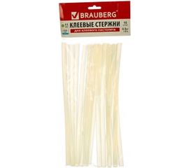 Клеевые стержни, диаметр 11 мм, длина 300 мм, прозрачные, комплект 16 шт. BRAUBERG 670295 