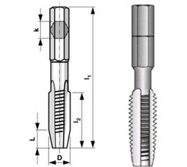 Метчик М 3 с хвостовиком HEX 1/4 дюйма Bucovice Tools 940030 