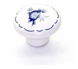 Ручка-кнопка Brante RK.1427.WT.F5 синий цветок 606548 