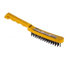 Трехрядная стальная щетка с пластиковой ручкой Biber 70913 тов-141225 