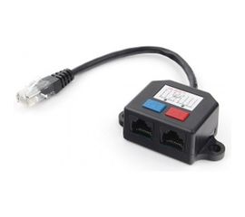 Разветвитель Cablexpert NCA-SP-01A UTP 1 порт RJ45 T568A/T568B 2 порта RJ45 10/100 BASE-T NCA-SP-01A 