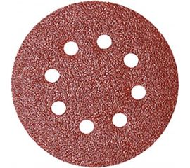 Круг абразивный с перфорацией (5 шт; 125 мм; Р180; Velcro; 8 отв) Biber 70687 тов-165727 
