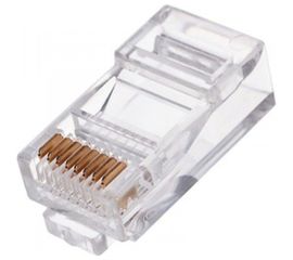 Вилка Cablexpert RJ-45 8P8C PLUG3UP6/5 универсальная кат.5e, контакты 6 микрон 100 шт. PLUG3UP6/5 