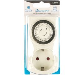 Суточный таймер, шаг 30 минут, 16А Electraline 59500 