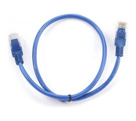 Патч-корд Cablexpert UTP PP12-0.5M/B кат.5e, 0.5м, литой, многожильный синий PP12-0.5M/B 