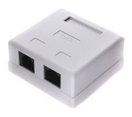 Розетка Cablexpert NA-TA/1 RJ45+RJ11 кат.5e UTP внешняя 2 порта, 110&amp;Krone NA-TA/1 