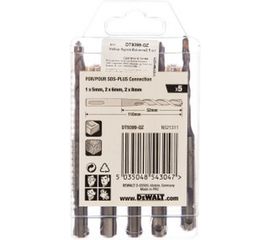 Набор буров SDS-plus Extreme2, 5 шт. (5, 6, 8 мм) DEWALT DT9399 
