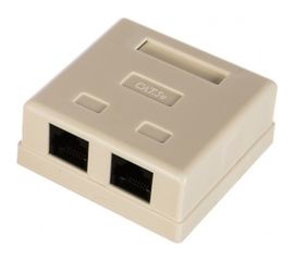 Розетка Cablexpert NA214 RJ-45 кат.5e внешняя 2 порта, 110&amp;Krone NA214 