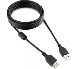 Кабель Cablexpert, удлинитель, USB2.0 Pro, AM/AF, 3 м, экранированный, черный, CCF-USB2-AMAF-10 