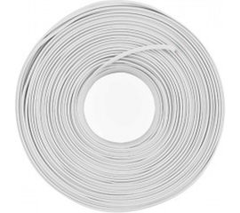 Телефонный кабель Cablexpert 4 жилы, плоский, многожильный, 100 м, белый TC1000S-100m 