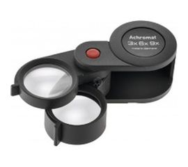Техническая лупа Eschenbach складная, ахроматическая, пластиковый корпус, 23 мм, 3.0х; 6.0х; 9.0х 11869 