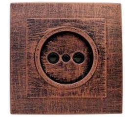 Розетка duwi с/п б/з 1-местная серия Palazzo Vintage, медь патина 26539 9 