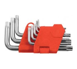 Ключи звездочки в пластиковом держателе, CrV, Т5-Т20, 8 шт. FIT IT 64001 