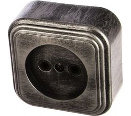 Розетка duwi о/п б/з 1-местная серия Palazzo Vintage, серебро патина 26445 3 