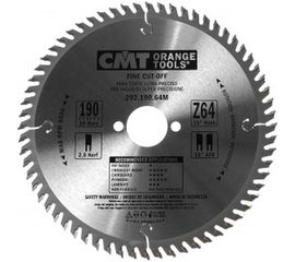 Диск пильный по дереву (190х30х2,6/1,6 мм; Z64) CMT 292.190.64M 