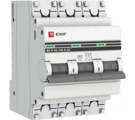 Автоматический выключатель EKF 3P 25А В 4,5kA ВА 47-63 PROxima SQmcb4763-3-25B-pro 