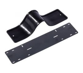 Силиконовая рамка номерного знака DolleX с адаптером, черная SPL-67 