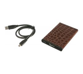 Внешний корпус Gembird 2.5" USB 3.0 SATA металл/кожзам коричневый EE2-U3S-70L-BR 