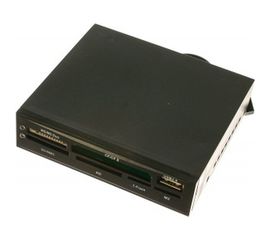 Внутренний картридер Gembird 3.5 черный для карт памяти коробка FDI2-ALLIN1-02-B 