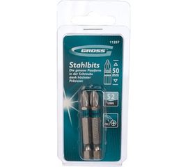 Набор бит РН2 х 50 мм сталь S2 2 шт. GROSS 11357 