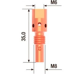 Адаптер контактного наконечника (5 шт; M8х35 мм) FUBAG FB.TA.M8.35 