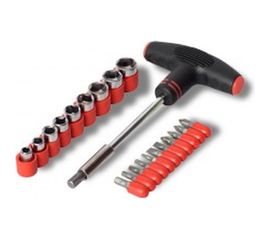 Т-образная отвертка GROSSMEISTER в наборе с 20 насадками 012003001 