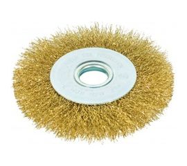 Щетка-крацовка дисковая (100 мм, латунированная проволока) для УШМ GROSSMEISTER 021018001 
