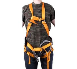 Удерживающая система с наплечными и набедренными лямками и стропом из металлического троса в ПВХ-оболочке Gigant УС 2 БЖ 