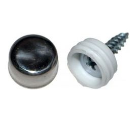 Крепеж номерного знака DolleX с заглушкой-колпачком, хром KNS-01 