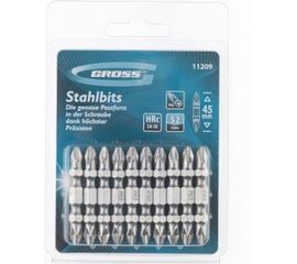 Набор бит двухсторонних (PH2 х 45 мм) 10 шт. GROSS 11209 