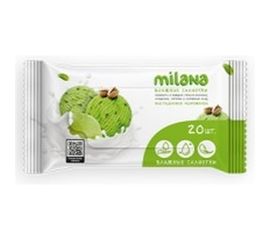 Влажные антибактериальные салфетки Grass Milana Фисташковое мороженое 20 шт. IT-0578 