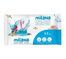 Влажные антибактериальные салфетки Grass Milana Морской бриз 72 шт. IT-0573 