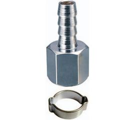 Переходник 1/4"F - елочка (6 мм; обжимное кольцо 6х11 мм; блистер) FUBAG 180250 B 