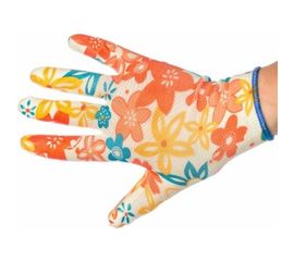 Нейлоновые тонкие садовые перчатки с нитриловым покрытием ладони Gigant G-007 