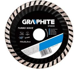 Диск алмазный Turbo Wave (115x22.2 мм) GRAPHITE 57H632 