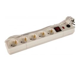Сетевой фильтр с выключателем IEK СФ-05 5 розеток с заземлением шнур 3м WFP10-16-05-03-N 3036810 
