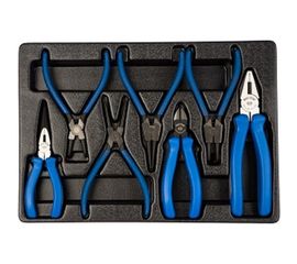 Набор съемников стопорных колец, плоскогубцев и бокорезов KING TONY 7 предметов 9-40207GP 