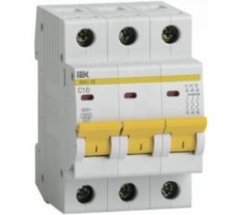 Автоматический выключатель IEK ВА47-29 3п, 10А, "С", 4.5кА MVA20-3-010-C 