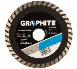 Диск алмазный turbo wave (125х22.2 мм) GRAPHITE 57H634 