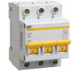 Автоматический 3-полюсный выключатель IEK ВА47-29 MVA20-3-025-C 