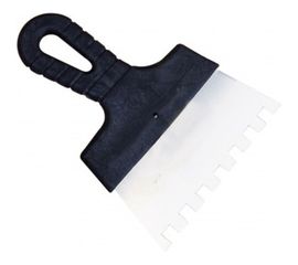 Фасадный шпатель Gigant 150 мм зуб 10х10 мм из нержавеющей стали с пластиковой ручкой SPT 037 