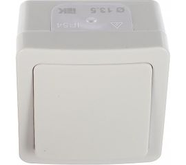 Одноклавишный выключатель IEK Гермес PLUS ВС20-1-0-ГПБ наружный IP54 829428 