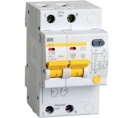 Автоматический дифференциальный выключатель IEK АД-12 2п 10А 30мА С 9688916 