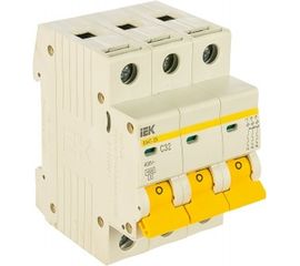 Автоматический 3-полюсный выключатель, 32А, С ВА47-29 4.5кА IEK MVA20-3-032-C 