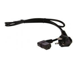 Кабель питания Hyperline PWC-IEC13A-SHM-1.0-BK компьютера Schuko+C13 угловая 3x0.75 432103 