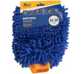 Губка для мытья из микрофибры Варежка-шиншилла 25x20 см KRAFT KT 860606 