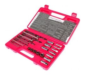 Набор экстракторов для болтов с сорванной внутренней резьбой 5-16 мм (25 штук, кейс) JTC 4733 