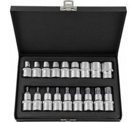 Набор торцевых головок и насадок (18 шт; 1/2" Dr; E-star и Torx) KRAFT KT 700686 