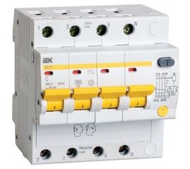 Дифавтомат АД-14 4п, C, 16А, 30мА IEK MAD10-4-016-C-030 